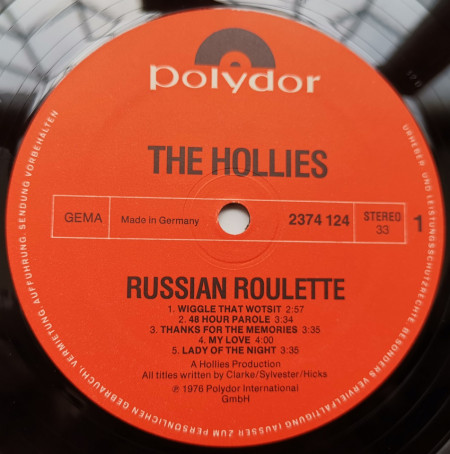Hollies – албум Russian Roulette - Img 3