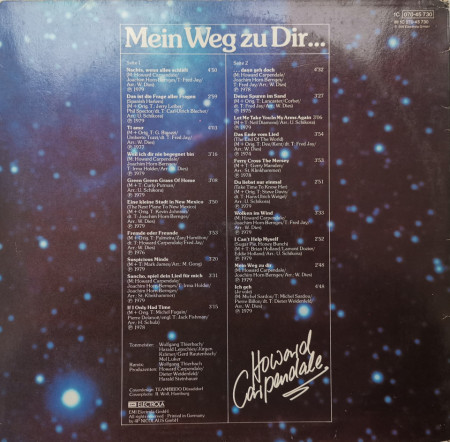 Howard Carpendale – албум Mein Weg Zu Dir - Img 2