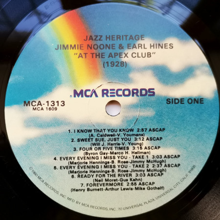 Jimmie Noone, Earl Hines – албум 1 - At The Apex Club 1928 - Img 2
