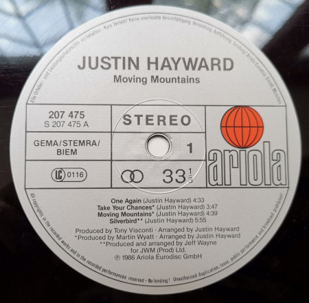 Justin Hayward – албум Moving Mountains - Img 3