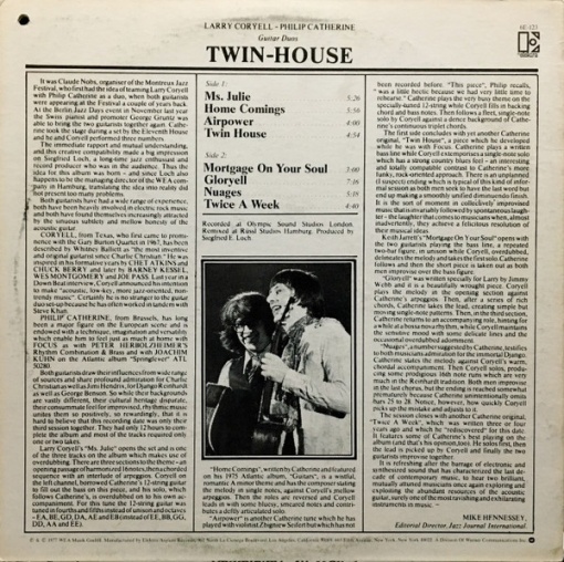 Larry Coryell - Philip Catherine – албум Twin-House - Img 2