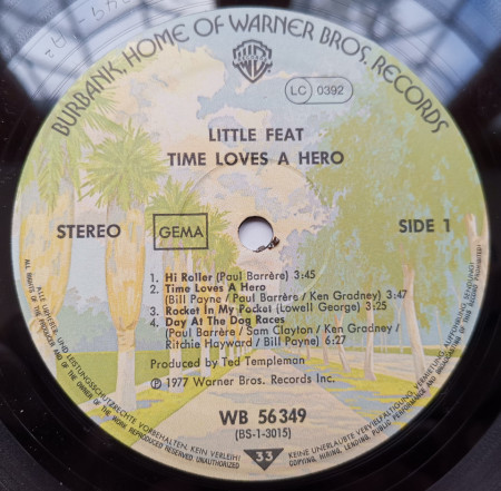 Little Feat ‎– албум Time Loves A Hero - Img 3