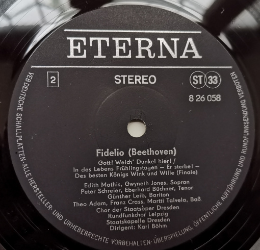 Ludwig van Beethoven, Gwyneth Jones, Edith Mathis, James King , Peter Schreier, Theo Adam, Franz Crass, Martti Talvela, Chor Der Staatsoper Dresden, Rundfunkchor Leipzig, Staatskapelle Dresden, Karl Böhm – албум Fidelio - Img 3