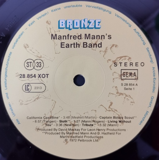 Manfred Mann's Earth Band – албум Manfred Mann's Earth Band - Img 2