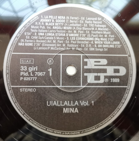Mina – албум Uiallalla - Img 3