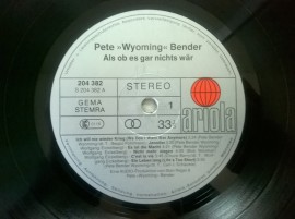 Pete Wyoming Bender ‎– албум Als Ob Es Gar Nichts Wär - Img 4