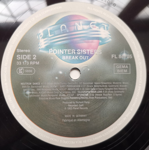 Pointer Sisters – албум Break Out - Img 3