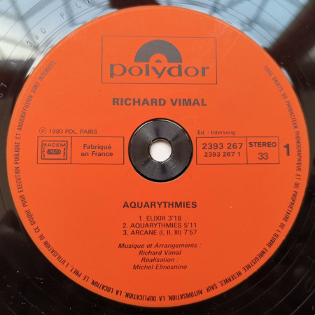Richard Vimal – албум Aquarythmies - Img 3