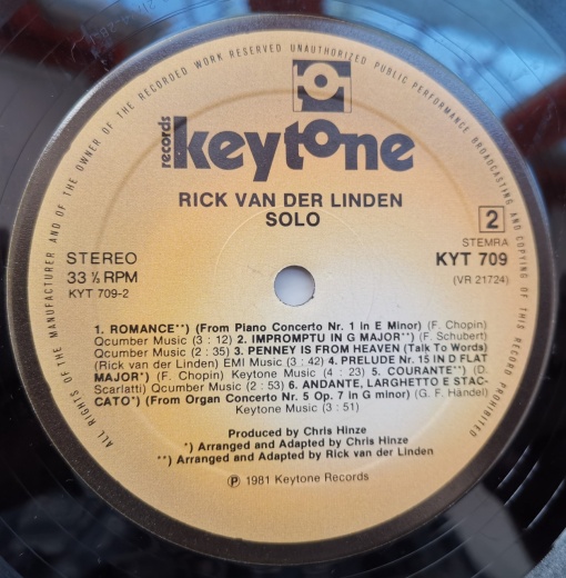 Rick van der Linden – албум Solo - Img 3