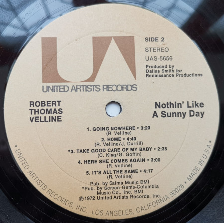 Robert Thomas Velline – албум Nothin&#039; Like A Sunny Day - Img 3