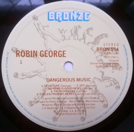 Robin George ‎– албум Dangerous Music - Img 3
