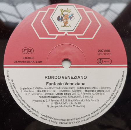 Rondo' Veneziano – албум Fantasia Veneziana - Img 2