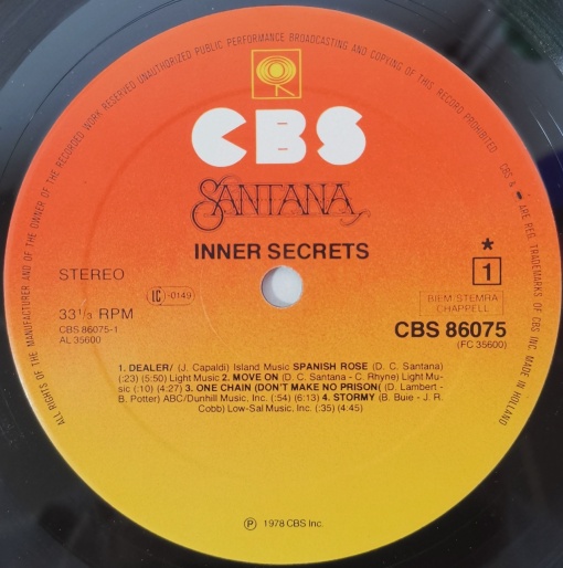 Santana – албум Inner Secrets - Img 3