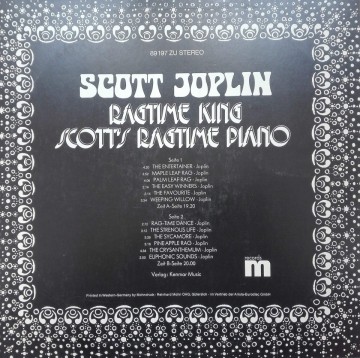 Scott Joplin ‎– албум Ragtime King - Img 2