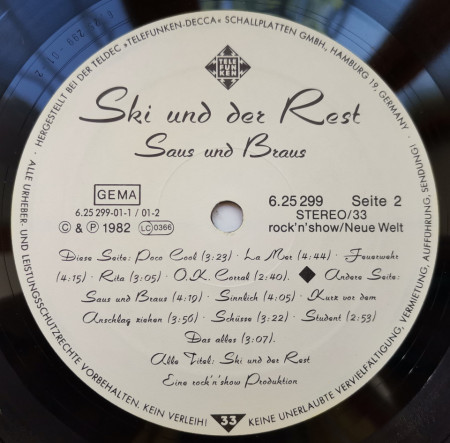 Ski Und Der Rest – албум Saus Und Braus - Img 2