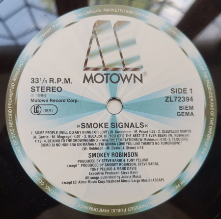 Smokey Robinson – албум Smoke Signals - Img 3