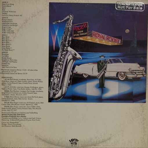 Stan Getz, Al Cohn, Serge Chaloff, Brew Moore, Allen Eager – албум Brothers And Other Mothers - Img 2