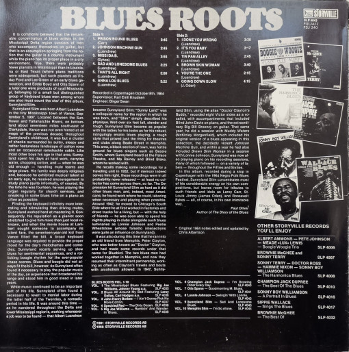 Sunnyland Slim – албум Sad And Lonesome Blues - Img 2