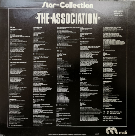 The Association ‎– албум Star-Collection - Img 2