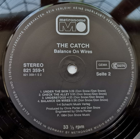 The Catch – албум Balance On Wires - Img 3
