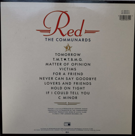 The Communards – албум Red - Img 3