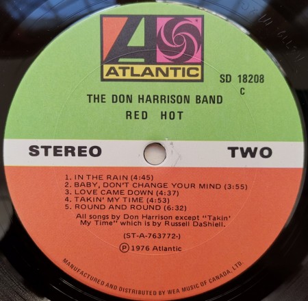 The Don Harrison Band ‎– албум Red Hot - Img 3