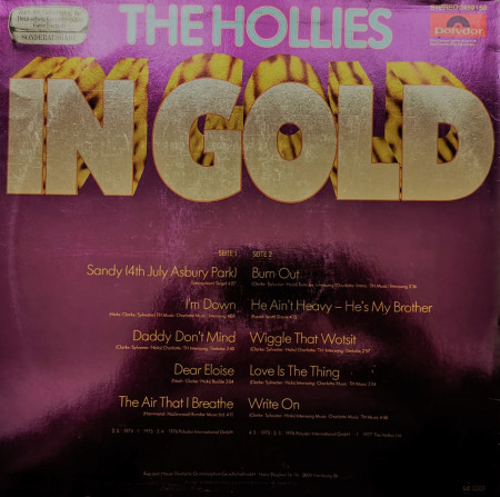 The Hollies – албум In Gold - Img 2