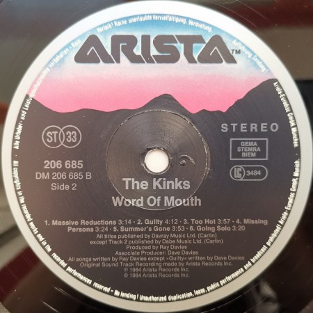 The Kinks ‎– албум Word Of Mouth - Img 3