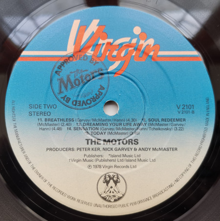 The Motors – албум Approved By The Motors - Img 3