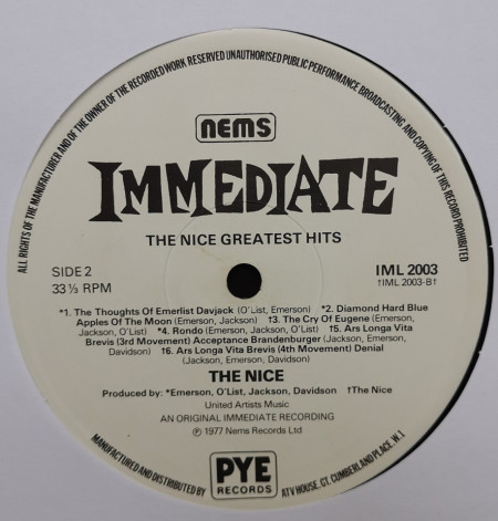 The Nice – албум Greatest Hits - Img 3