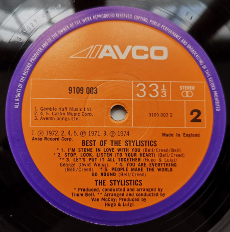 The Stylistics – албум The Best Of The Stylistics - Img 2