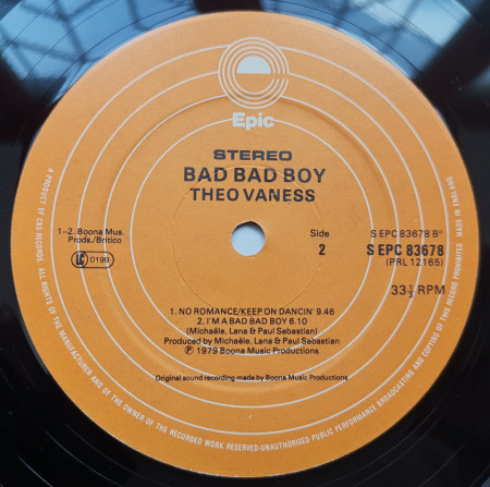 Theo Vaness – албум Bad Bad Boy - Img 3