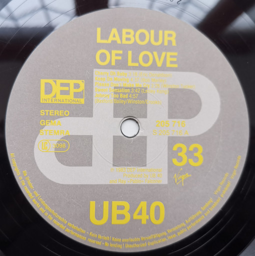 UB40 – албум Labour Of Love - Img 3
