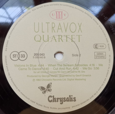 Ultravox – албум Quartet - Img 3