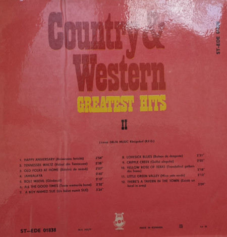 Unknown Artist – албум Country &amp; Western Greatest Hits II - Img 2