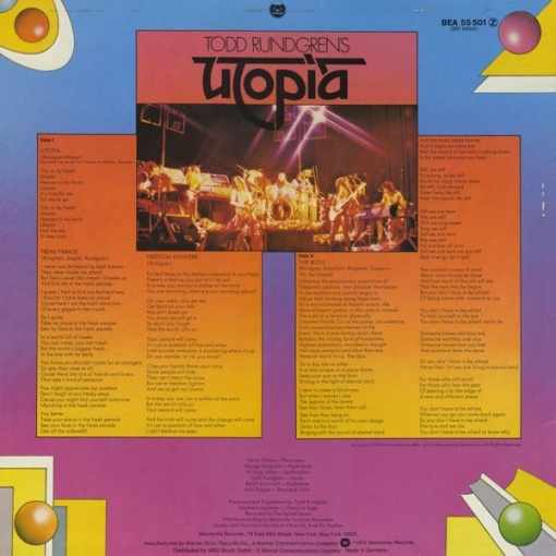 Utopia – албум Todd Rundgren's Utopia - Img 2