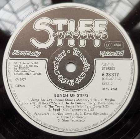 Various – албум A Bunch Of Stiff Records - Img 3