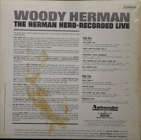 Woody Herman – албум The Herman Herd Recorded Live - Img 2