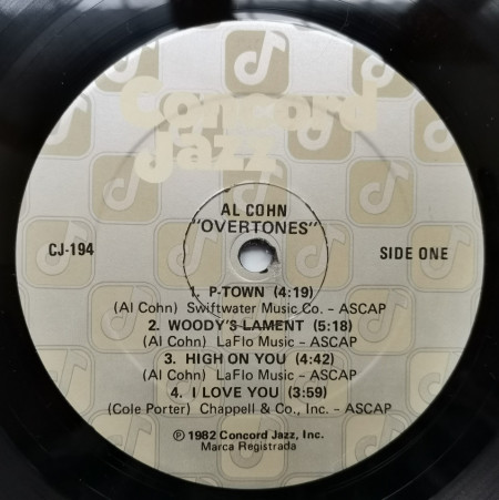 Al Cohn ‎– албум Overtones - Img 3