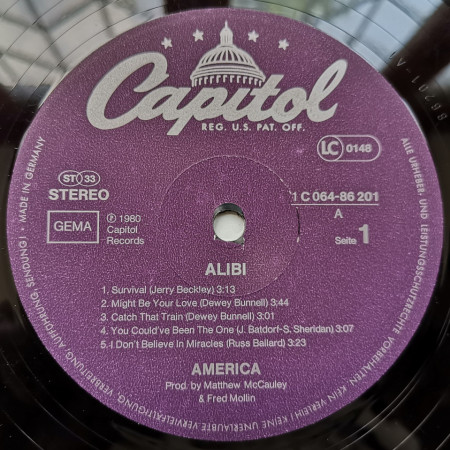 America – албум Alibi - Img 3