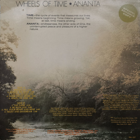 Ananta ‎– албум Wheels Of Time - Img 2
