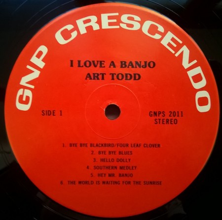 Art Todd – албум I Love A Banjo! (The Big Brilliant Banjo Of Art Todd) - Img 3