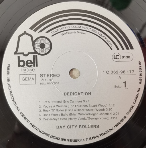 Bay City Rollers – албум Dedication - Img 3