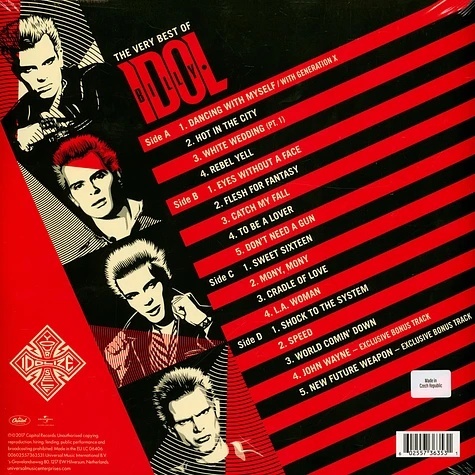 BILLY IDOL - IDOLIZE YOURSELF - THE VERY BEST OF BILLY IDOL (2 x LP) - Img 2