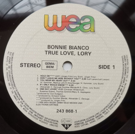 Bonnie Bianco – албум True Love, Lory - Img 3