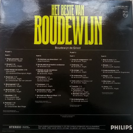 Boudewijn De Groot ‎– албум Het Beste Van Boudewijn - Img 2
