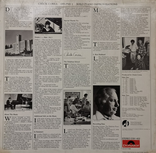 Chick Corea – Delphi 1 Solo Piano Improvisations - Img 3