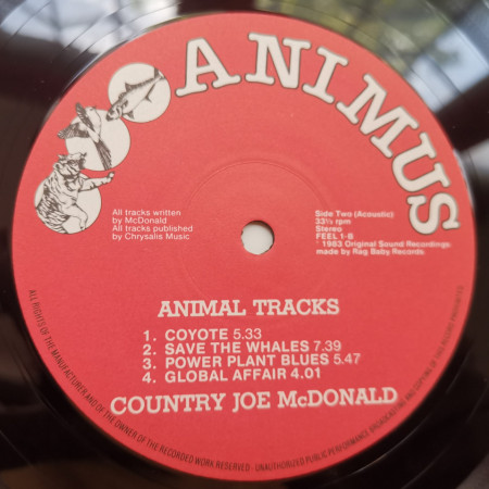 Country Joe McDonald – албум Animal Tracks - Img 3