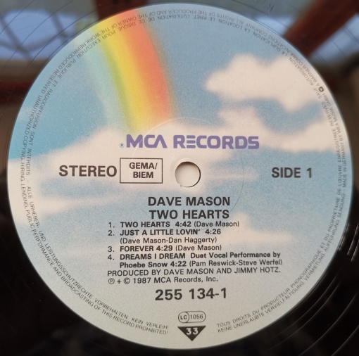 Dave Mason – албум Two Hearts - Img 3