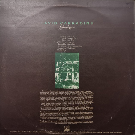 David Carradine – албум Grasshopper - Img 2